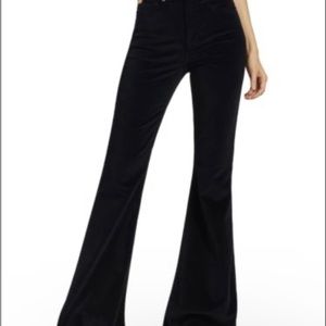 NWT Veronica Beard | Sheridan Velvet High Rise Bell Bottom Jeans in Black 25/0